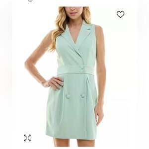 NWT Macys City Studios teal blazer dress size M